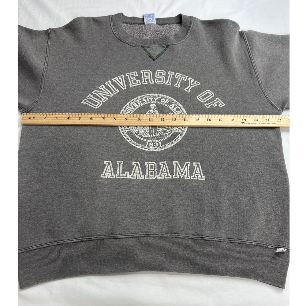 Russell Athletic Sweatshirt Large Gray University of Alabama Vintage 90s Crew G8 - Picture 4 of 14